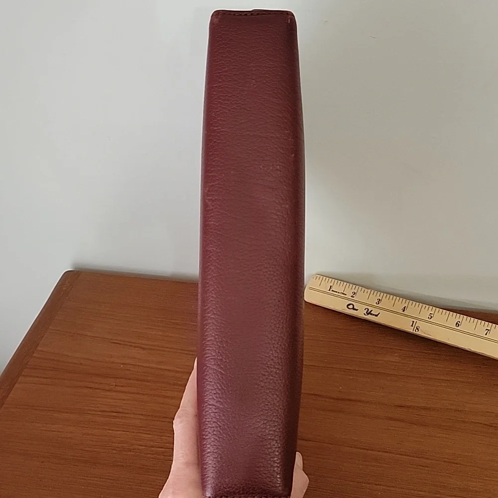 Vintage Franklin Covey Quest Leather Zip Binder Planner 7 Ring Bin3